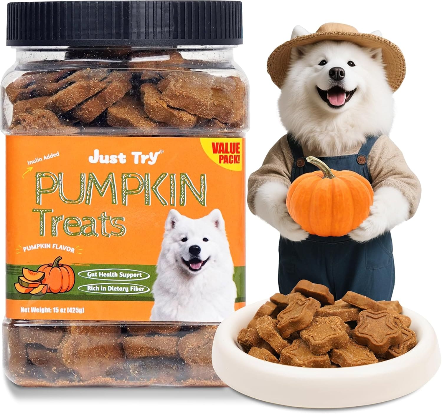 Just Try Pumpkin Dog Treats for Digestive Health | Training BiscuitsJust Try
